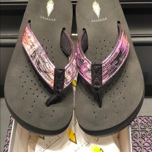 Volatile-Catano Sequin Thong Slide Sandals